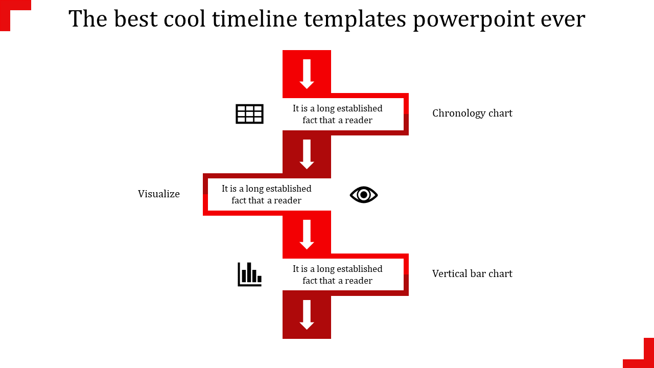 Simple Cool Timeline Templates PowerPoint With Boxes